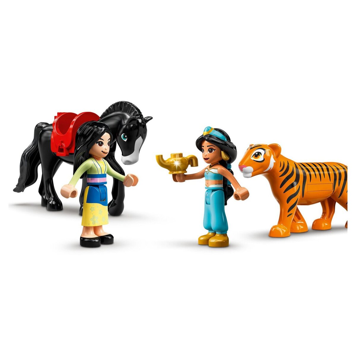 LEGO Disney 43208 - Les Aventures de Jasmine et Mulan avec Figurine Cheval et Mini-Poupées
