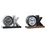 Voir la diapositive 1 : AAAAA Horloge de table DKD Home Decor 23 x 8 x 15 cm Argenté Noir Fer (2 Unités)