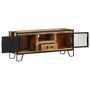 Voir la diapositive 2 : VIDAXL Meuble TV 110x31x46 cm Bois de manguier brut