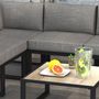 Voir la diapositive 5 : OUTSUNNY Ensemble salon de jardin d'angle 5 places design contemporain table basse coussins alu