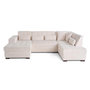 Voir la diapositive 1 : LISA DESIGN Vermont - canapé panoramique d'angle droit - 7 places - en velours côtelé