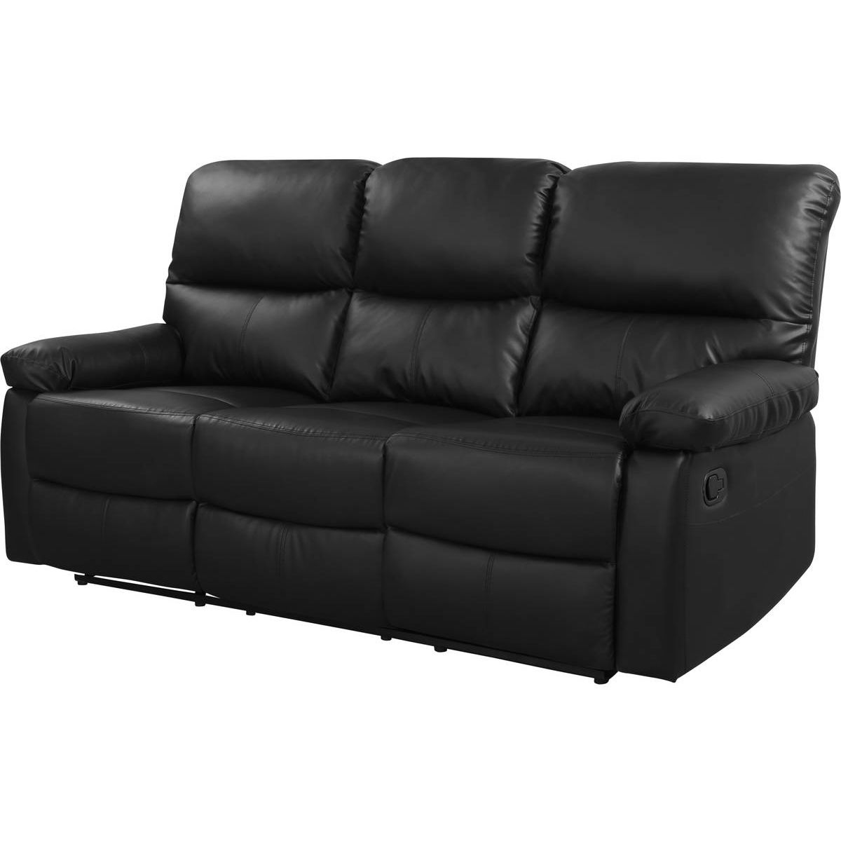 Habitat et Jardin Canapé relax  Lincoln  - 197 x 89 x 103 cm - 3 places - Noir