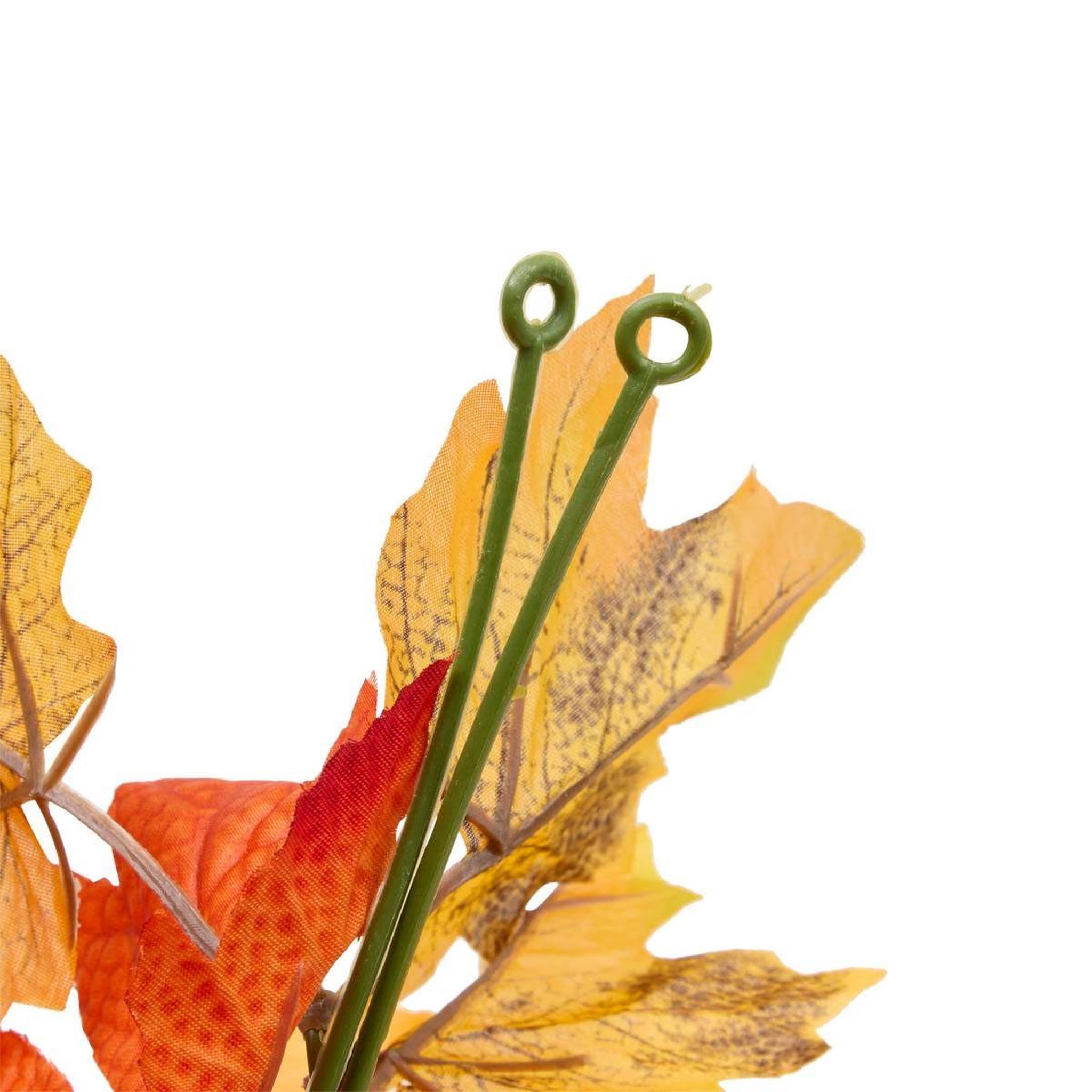 Voir la diapositive 3 : ATMOSPHERA Guirlande de feuilles artificielles  james  180cm orange