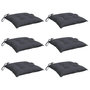Voir la diapositive 3 : VIDAXL Coussins de chaise lot de 6 anthracite 50x50x7 cm tissu oxford