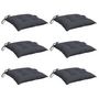 Voir la diapositive 3 : VIDAXL Coussins de chaise lot de 6 anthracite 50x50x7 cm tissu oxford