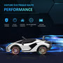 Voir la diapositive 6 : HOMCOM Voiture électrique enfant véhicule électrique enfant de sport supercar 12 V - V. Max. 8 Km/h télécommande incluse ouverture portes MP3 USB effets sonores lumineux blanc