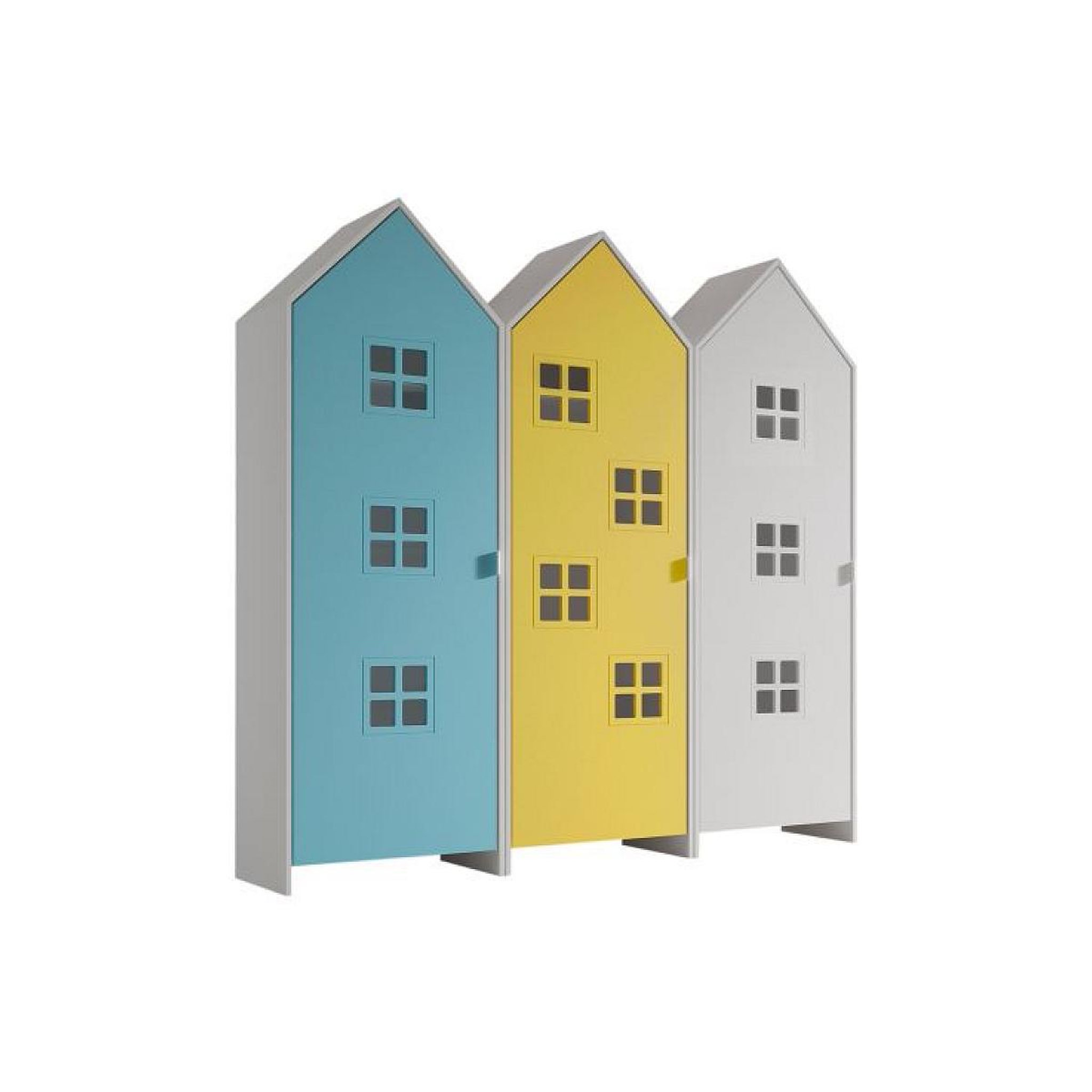 Vipack Combinaison D'armoires 3 Parties Casami Bruges bleu jaune blanc