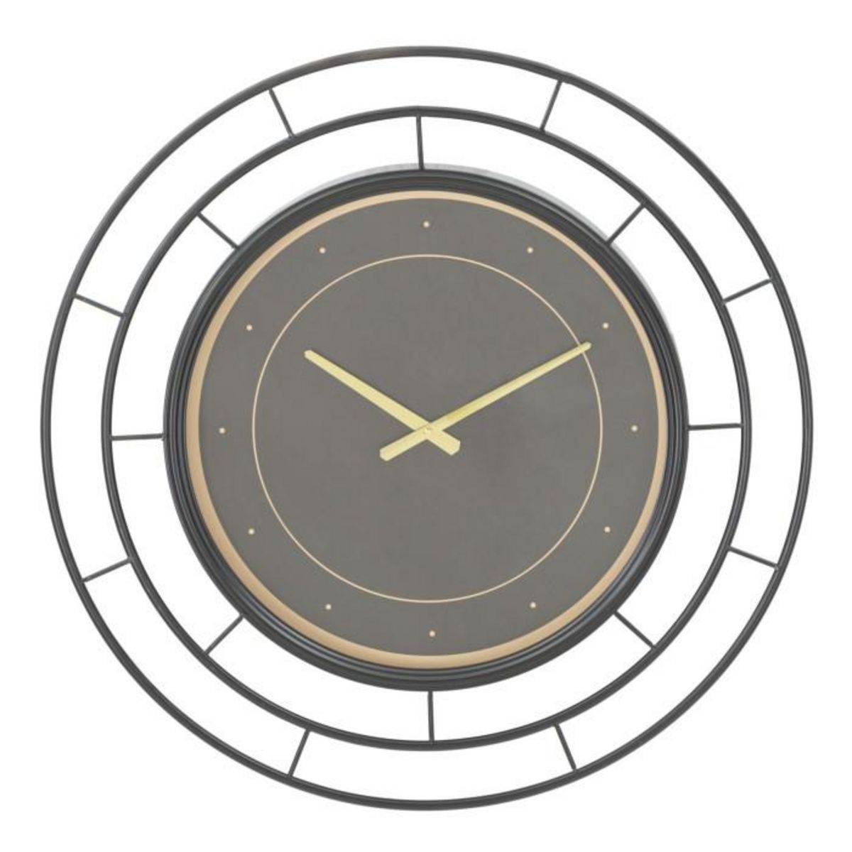 Paris Prix Horloge Murale en Verre  Fashion  70cm Noir
