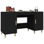 Voir la diapositive 5 : VIDAXL Bureau Noir 140x50x75 cm Bois d'ingenierie