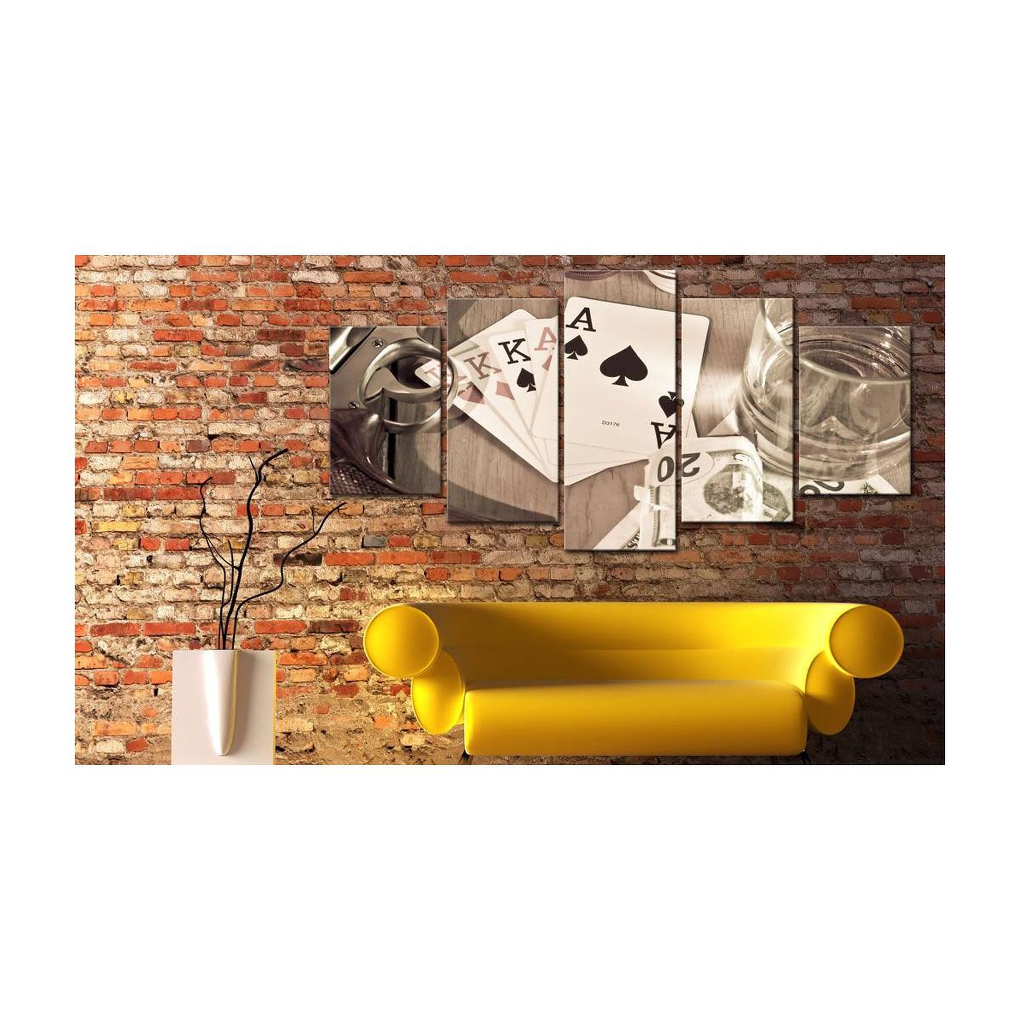 Voir la diapositive 2 : Paris Prix Tableau Imprimé  Poker Night Sepia