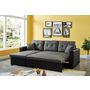 Voir la diapositive 8 : Canapé d'angle 3 places convertible réversible tissu simili BAMAKO