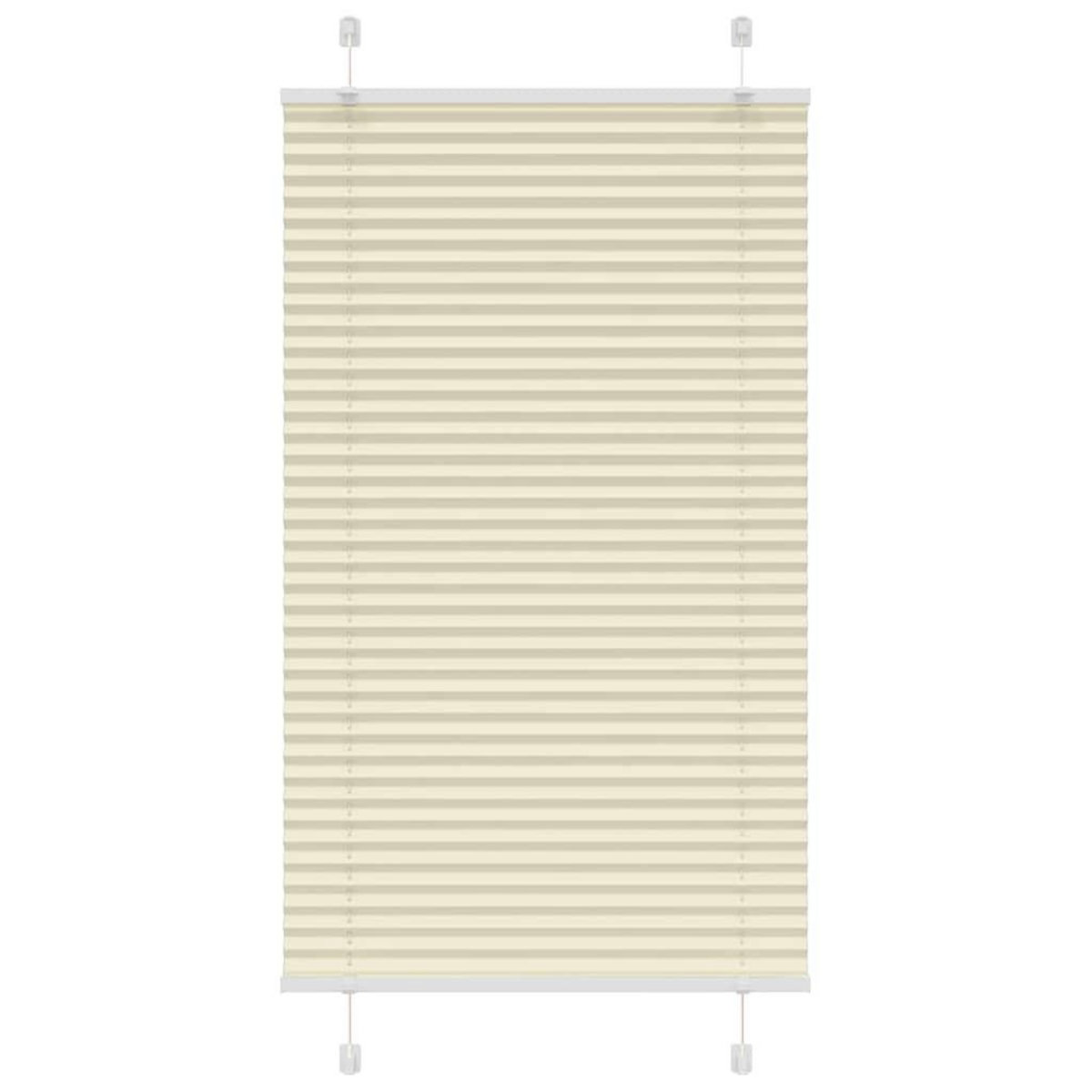 VIDAXL Store plisse creme 75x150 cm largeur du tissu 74,4 cm polyester