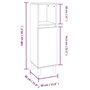 Voir la diapositive 6 : VIDAXL Armoire salle de bain sonoma gris 30x30x100 cm