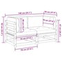 Voir la diapositive 6 : VIDAXL Salon de jardin 2 pcs avec coussins bois de pin massif