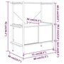 Voir la diapositive 6 : VIDAXL Etagere a 3 niveaux armoire 80x40x92 cm Acier bois d'ingenierie