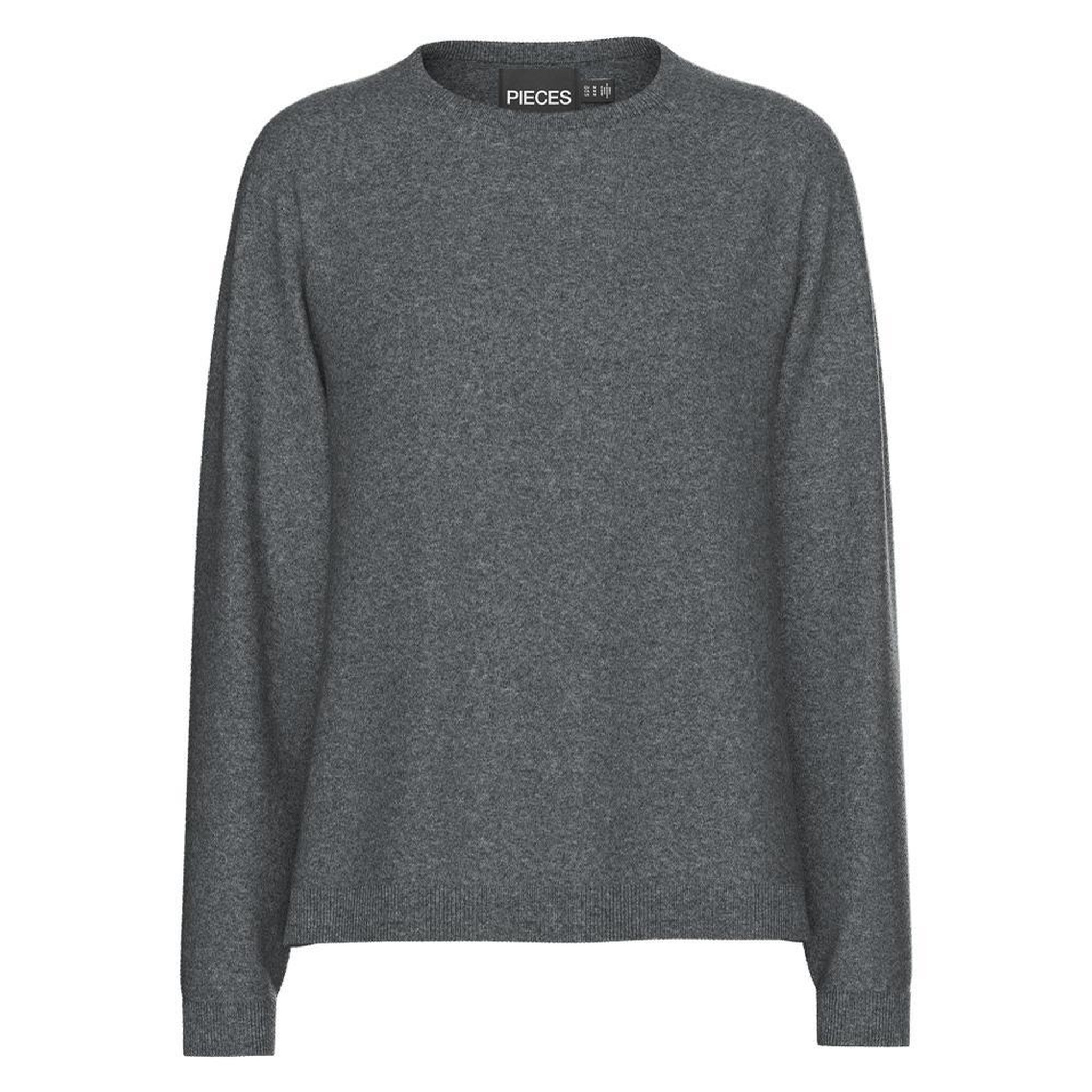 Pieces Pull Gris Femme Pieces Bree Knit. Coloris disponibles : Gris