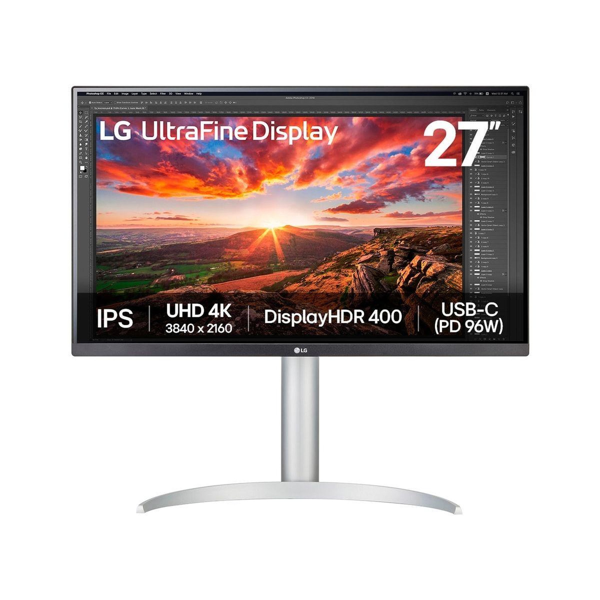 LG Ecran pc 4k 27up850k-w ultrafine uhd 4k 27'' ips hdr 400 usb-c 96w