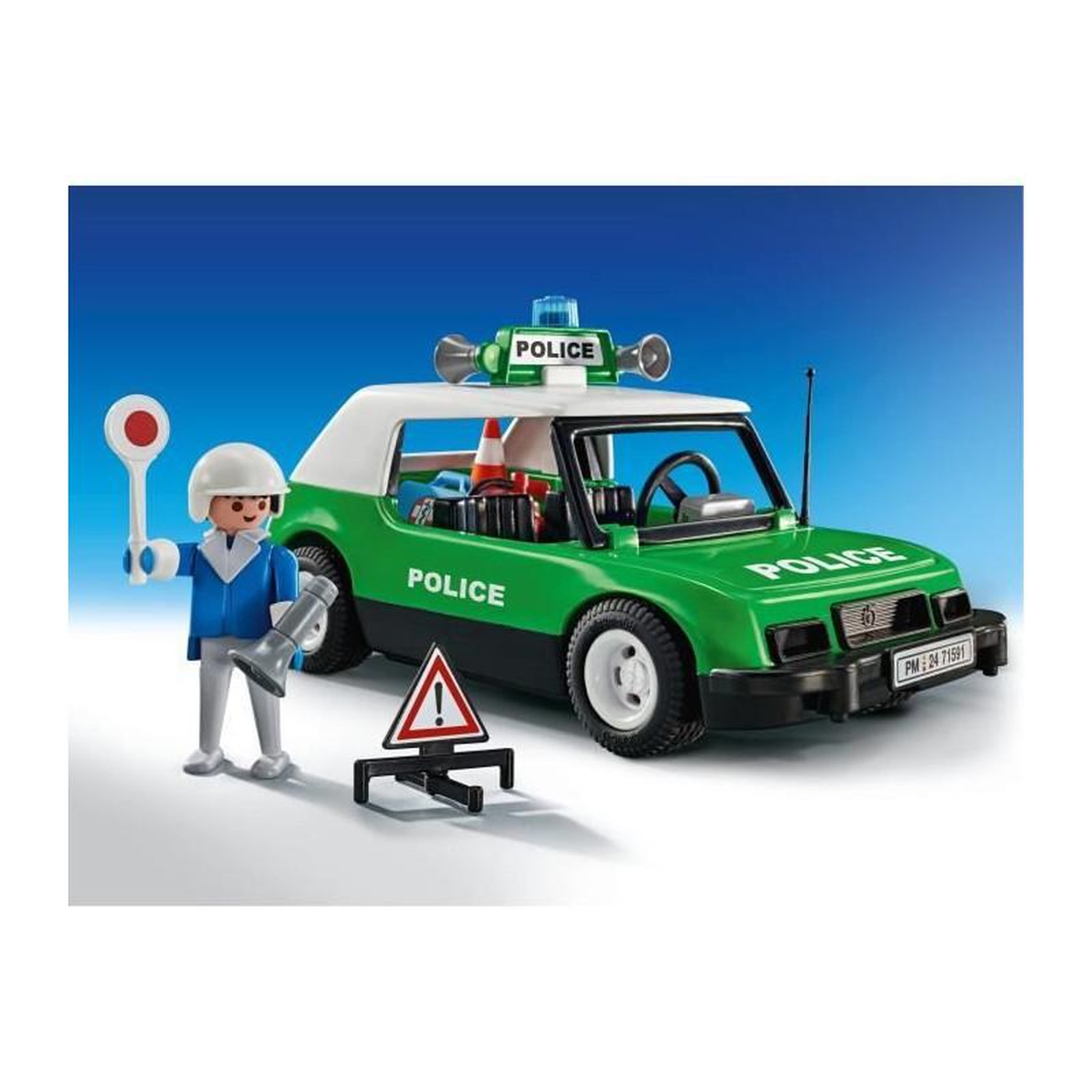 Voir la diapositive 3 : PLAYMOBIL PLAYMOBIL 71591 Voiture de police collector - édition spéciale anniversaire Playmobil - Des 5 ans