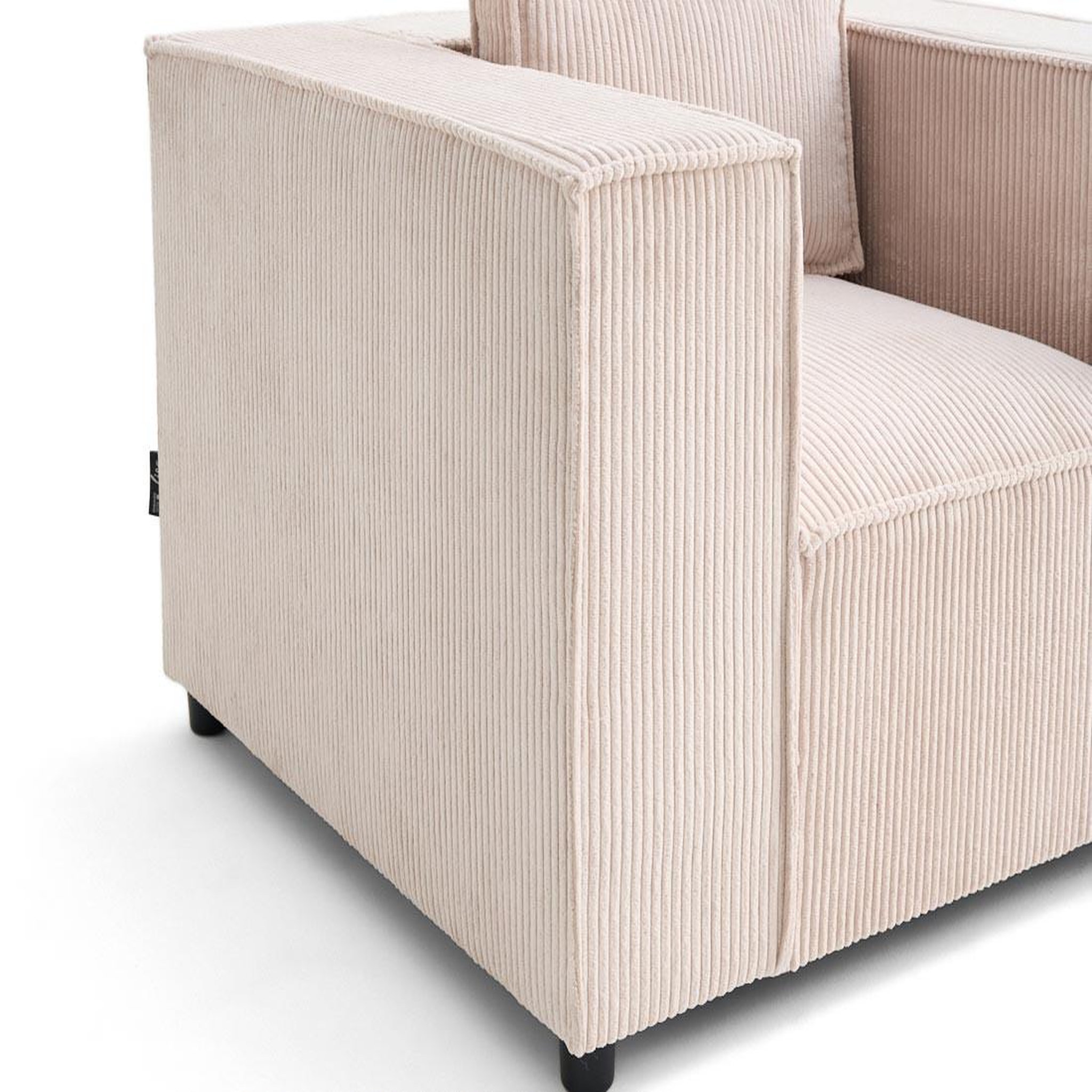Voir la diapositive 5 : LISA DESIGN Stella - fauteuil en velours côtelé