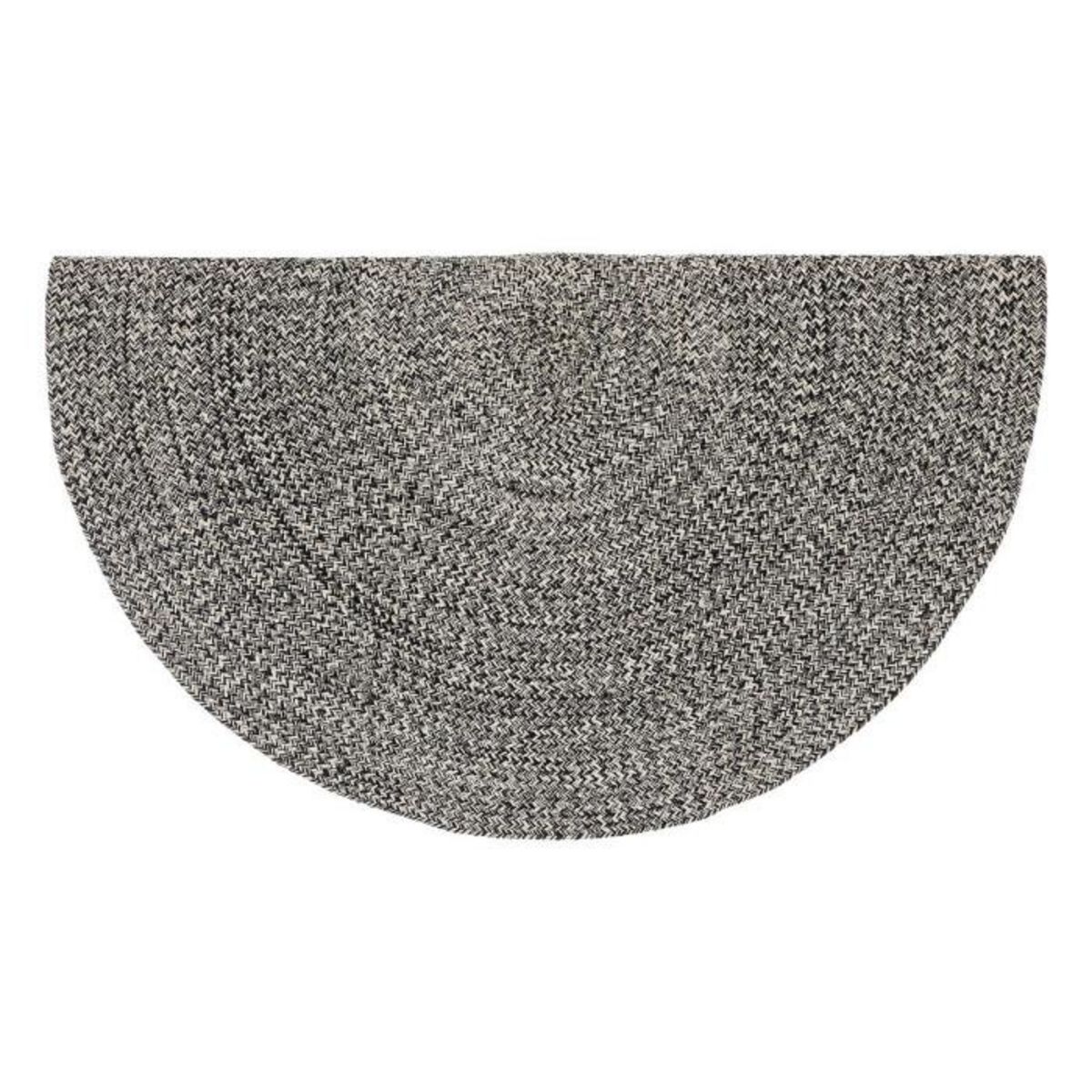 ATMOSPHERA Tapis Déco Tressé  Café  120cm Noir