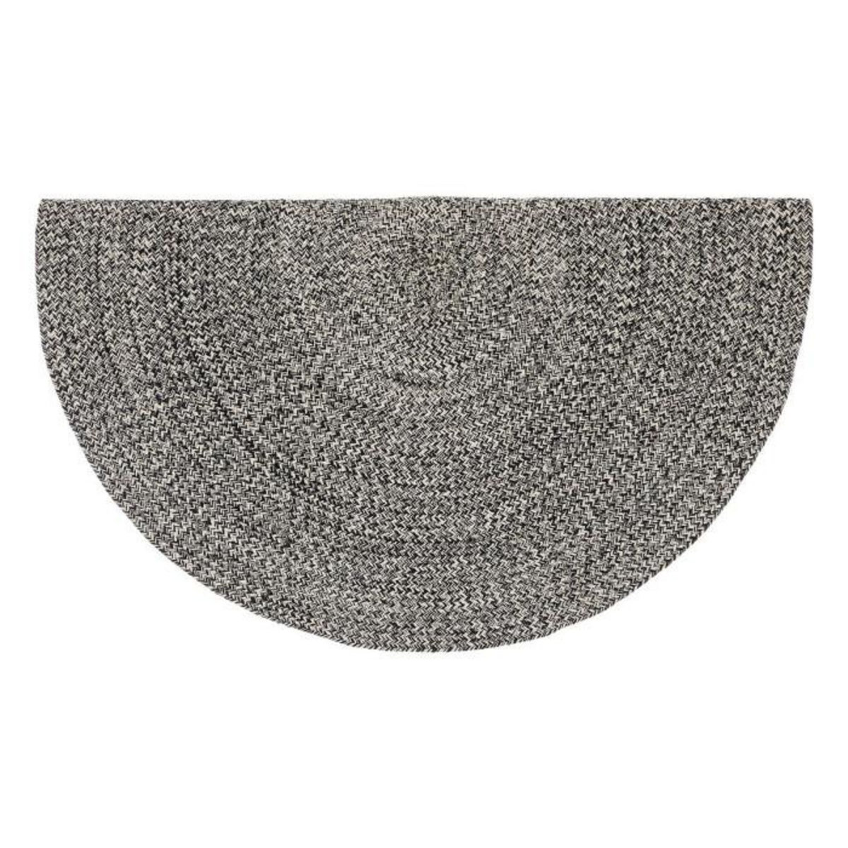 ATMOSPHERA Tapis Déco Tressé  Café  120cm Noir