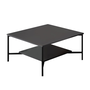 Voir la diapositive 1 : CONCEPT USINE Table basse industrielle carrée noire TROMSO