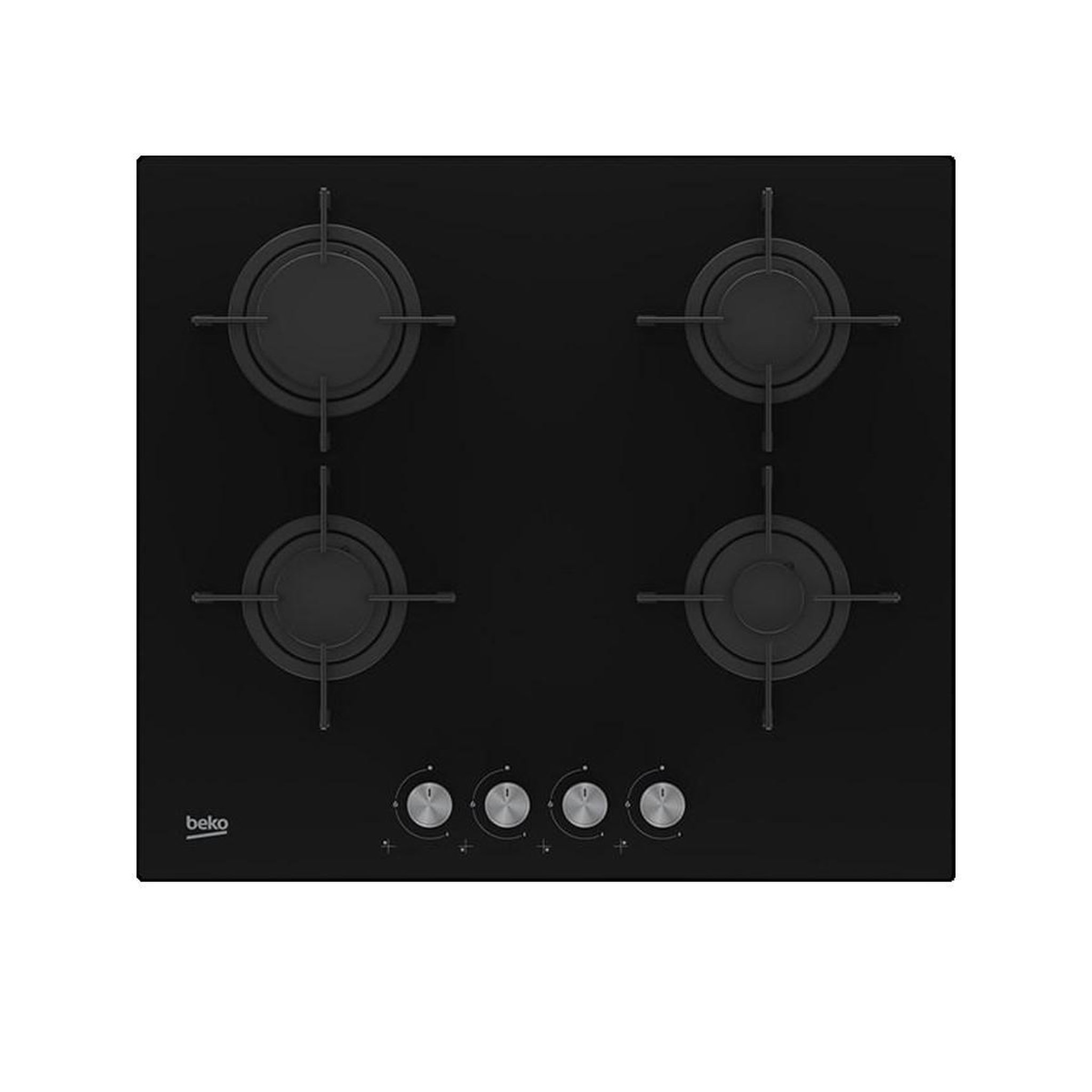 Beko Plaque de cuisson gaz hilg64220s noire 4 foyers