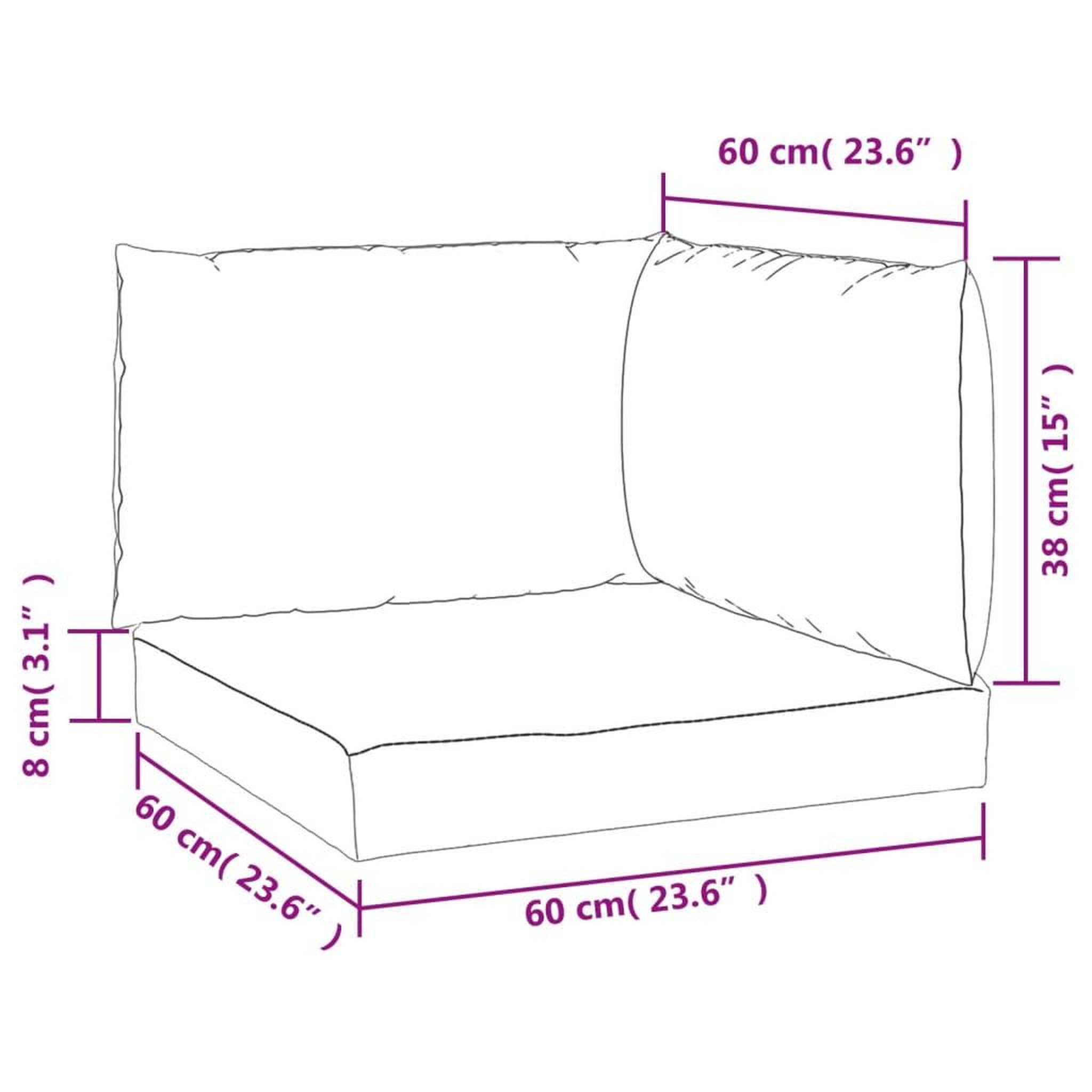 Voir la diapositive 6 : VIDAXL Coussins de palette lot de 3 motif de feuilles tissu Oxford