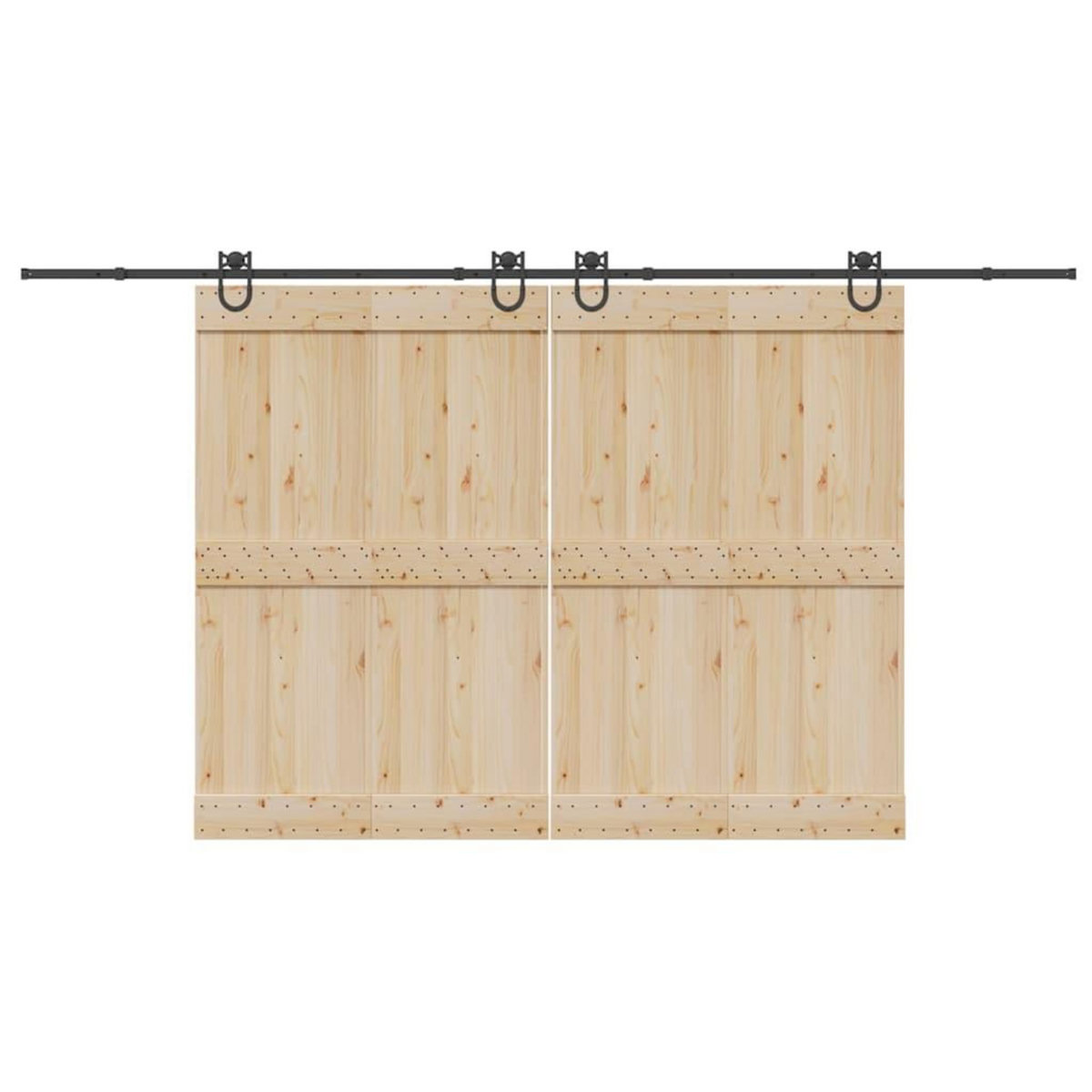 VIDAXL Kit de quincaillerie de porte coulissante 400 cm acier noir