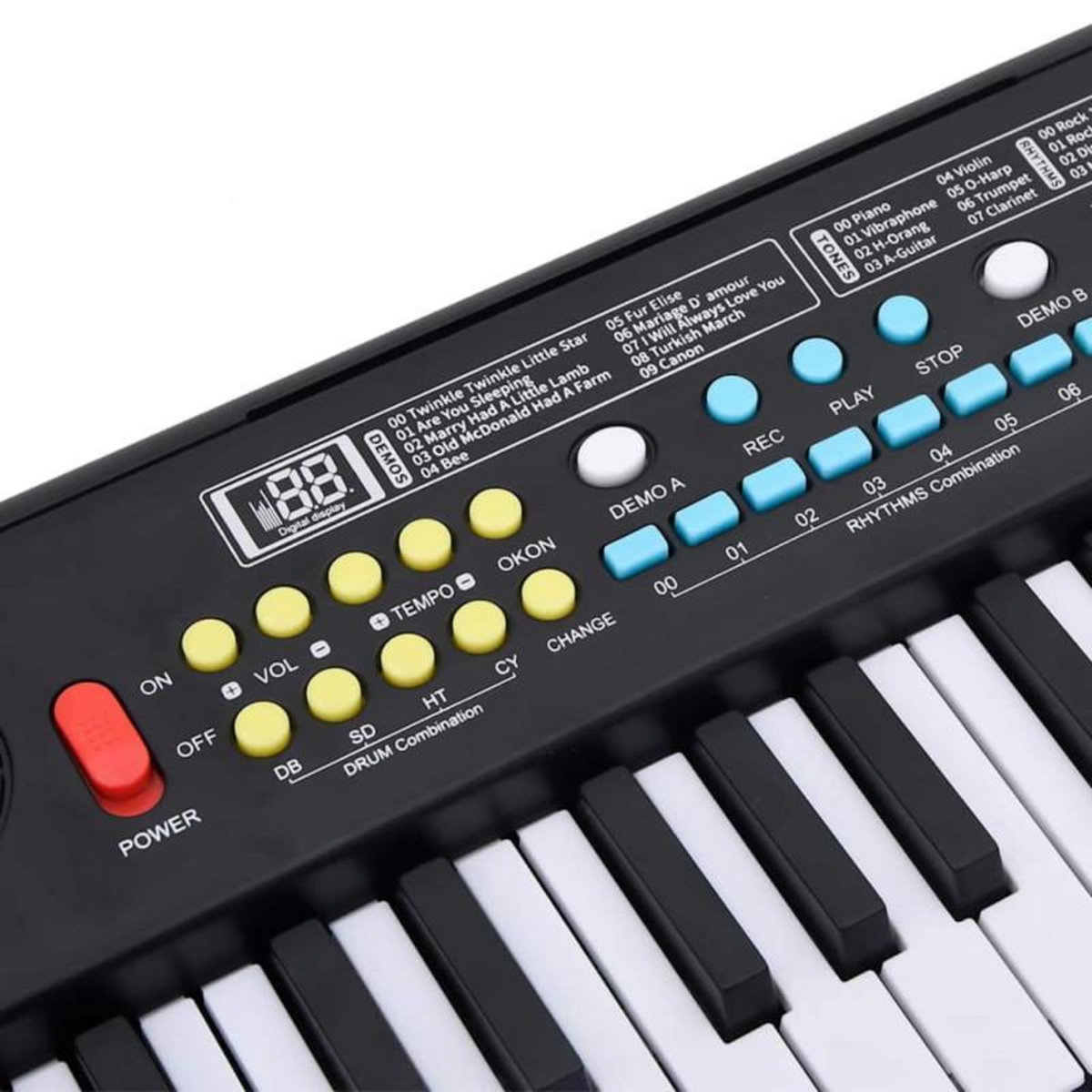 VIDAXL Clavier de piano électrique 37 touches et microphone d enfants