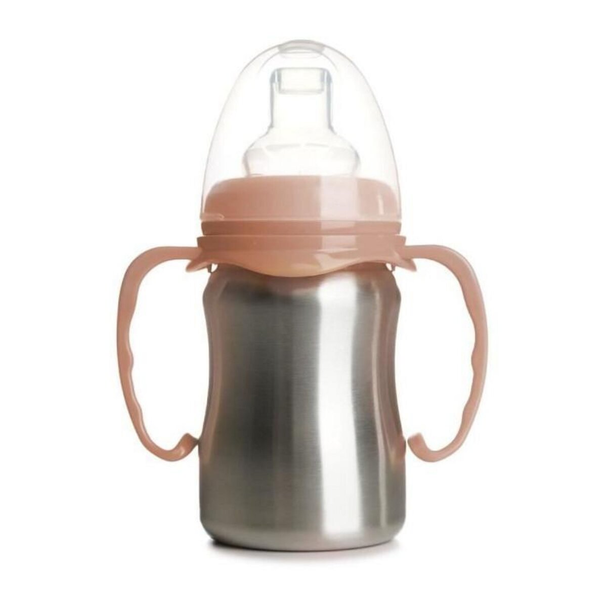 THERMOBABY Tasse d'apprentissage - THERMOBABY - Inox - 180 ml - Peche - Ergonomique et anti-fuites