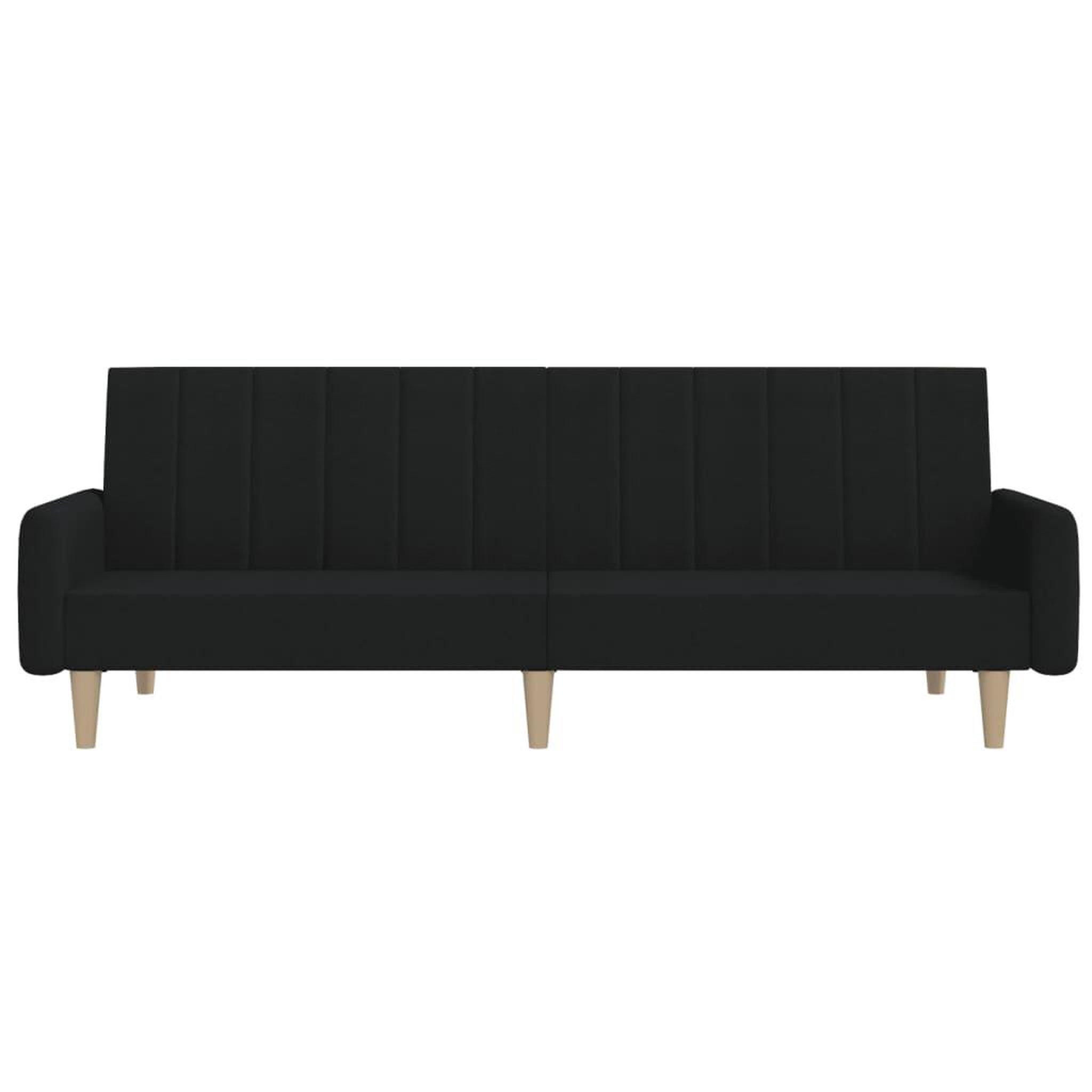 Voir la diapositive 5 : VIDAXL Canape-lit a 2 places noir tissu