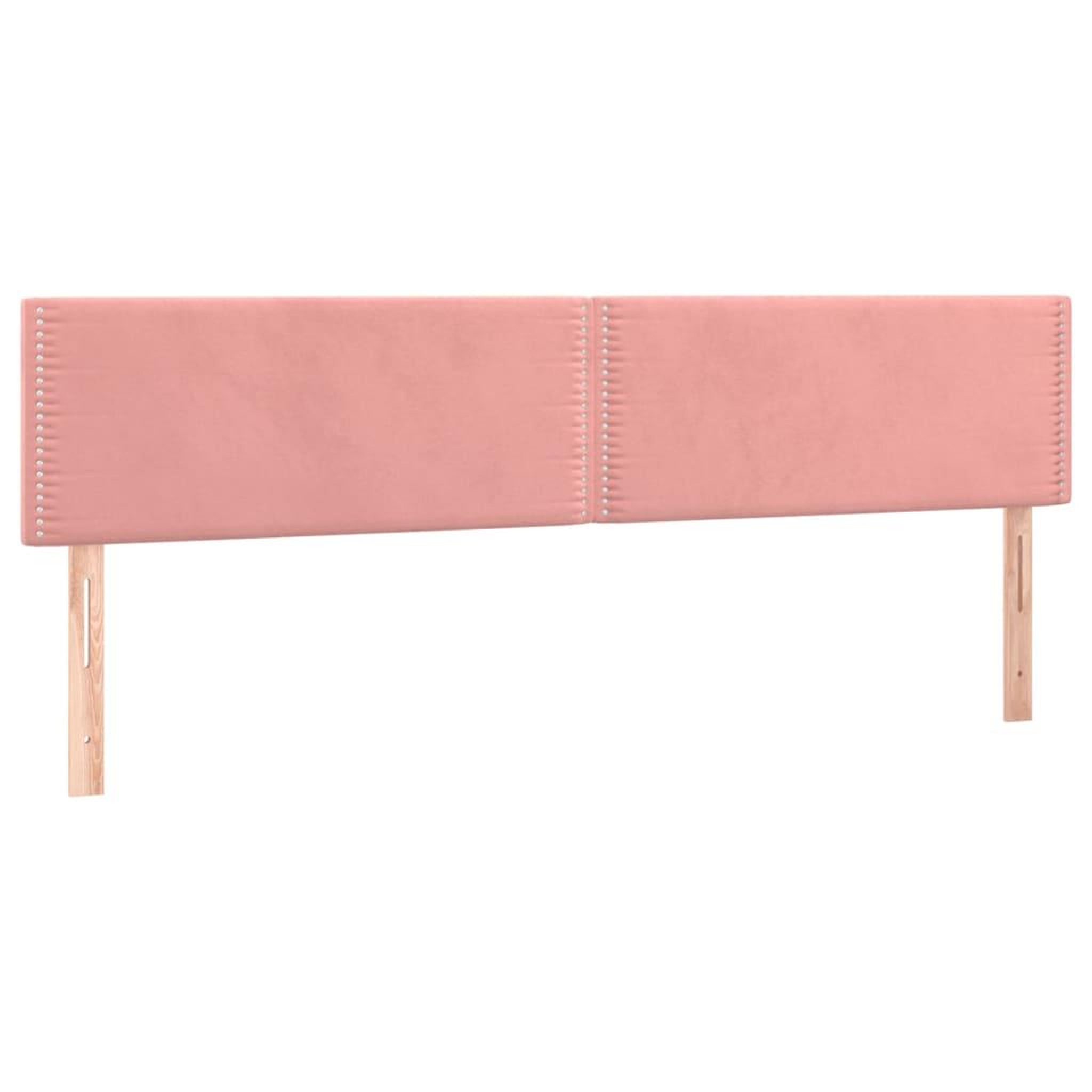 Voir la diapositive 2 : VIDAXL Tetes de lit 2 pcs Rose 100x5x78/88 cm Velours