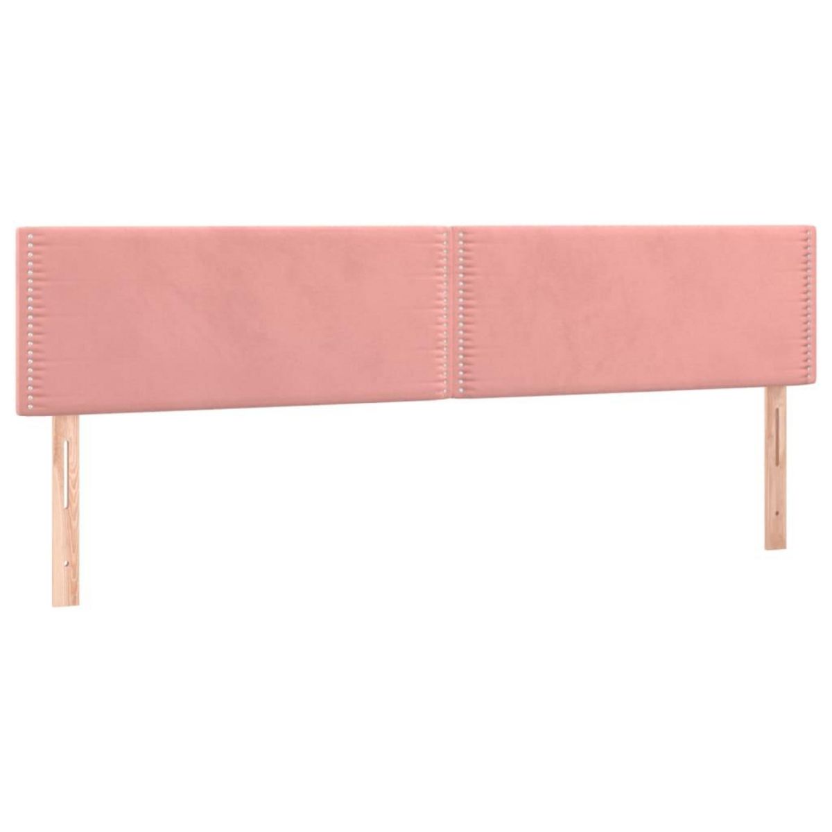 VIDAXL Tetes de lit 2 pcs Rose 100x5x78/88 cm Velours