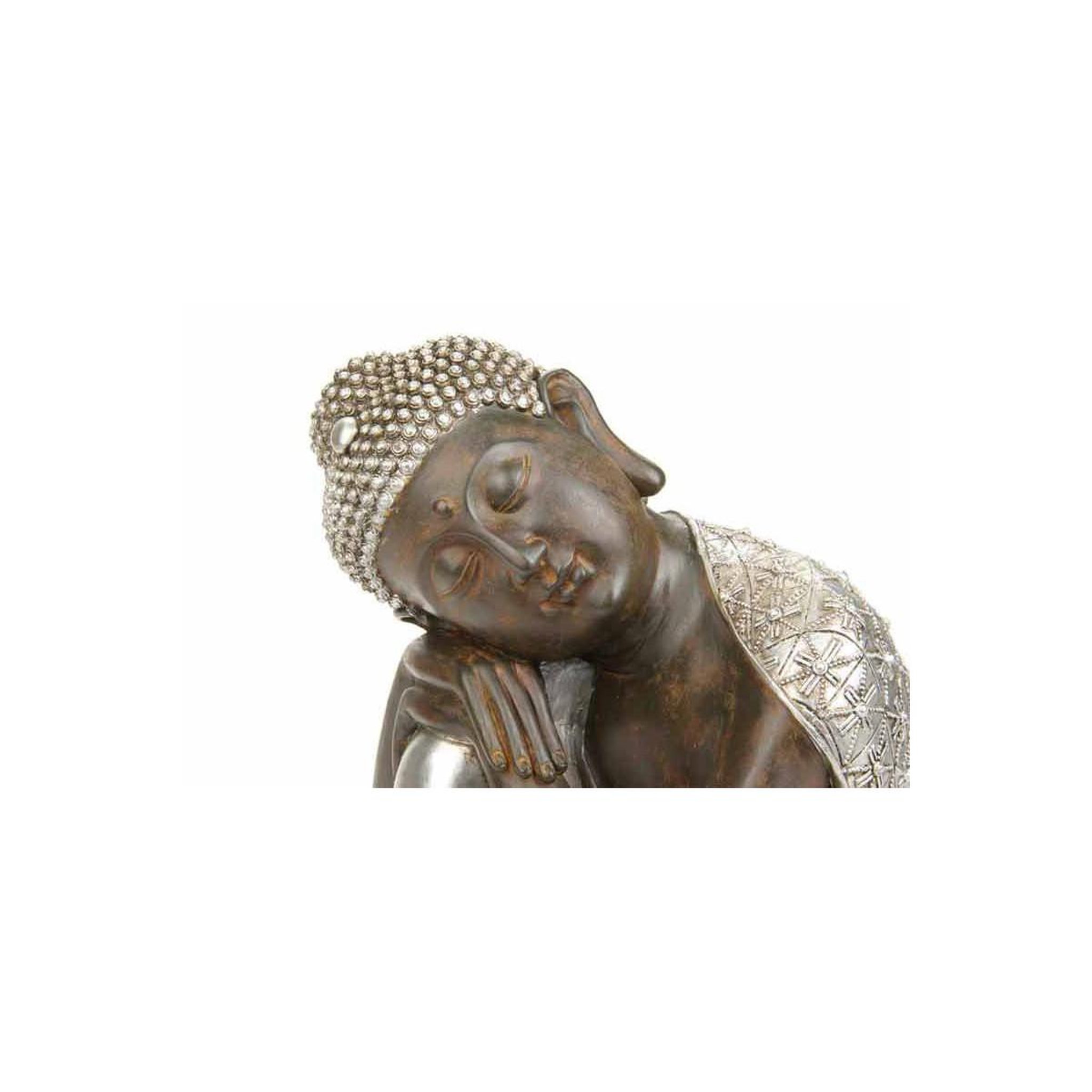 Voir la diapositive 3 : ATMOSPHERA Statue Déco  Bouddha  35cm Naturel & Argent