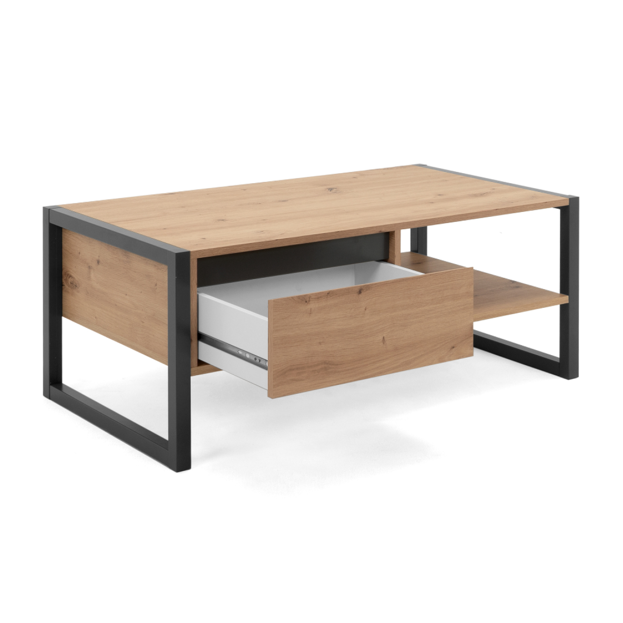 Voir la diapositive 4 : CONCEPT USINE Table basse industrielle avec tiroir kotor