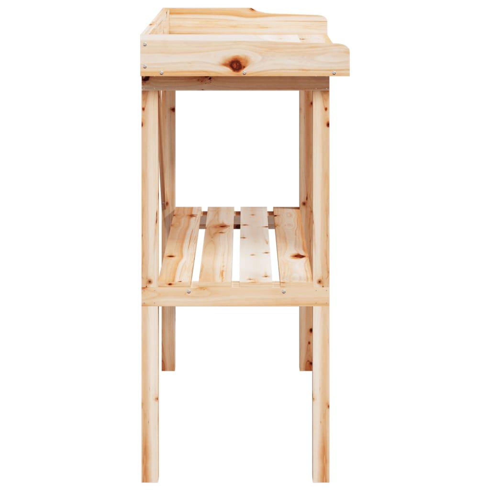 Voir la diapositive 5 : VIDAXL Table a plantes avec etagere 78x38x82,5 cm bois de sapin solide