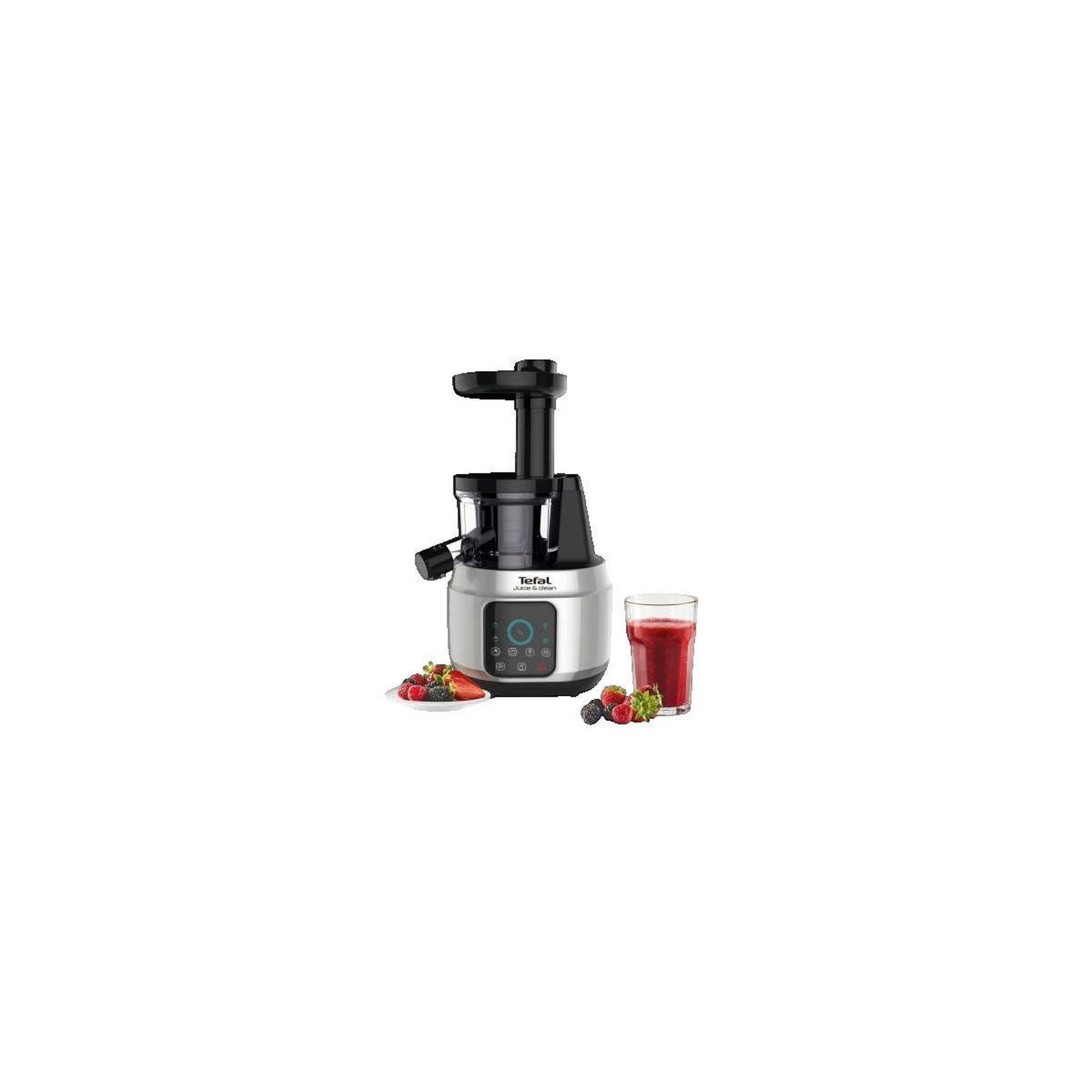 Voir la diapositive 2 : TEFAL Extracteur de jus Tefal ZC420E38 Noir et Argenté