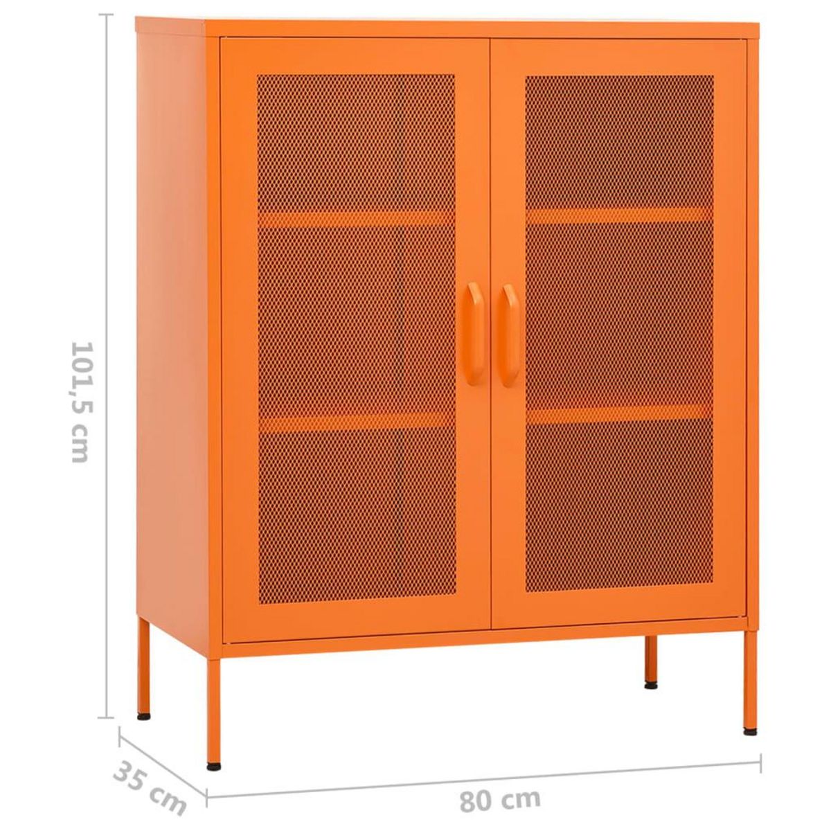 VIDAXL Armoire de rangement Orange 80x35x101,5 cm Acier