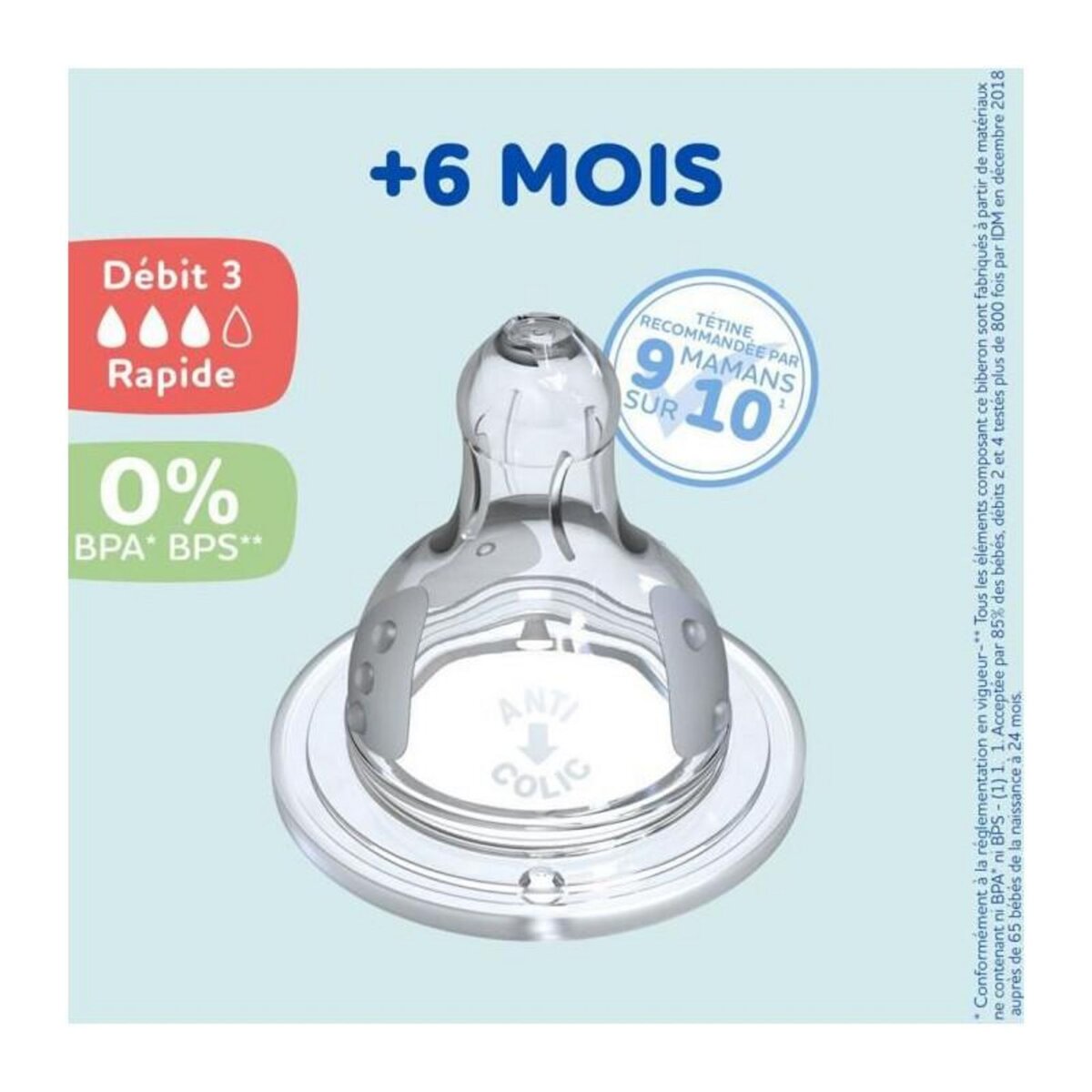 DODIE Lot de 4 tétines rondes DODIE Initiation - Débit 3