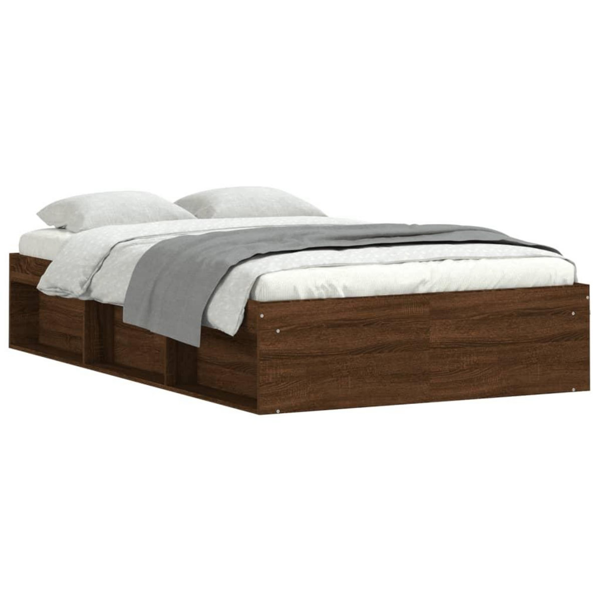 VIDAXL Cadre de lit sans matelas chene marron 120x200 cm