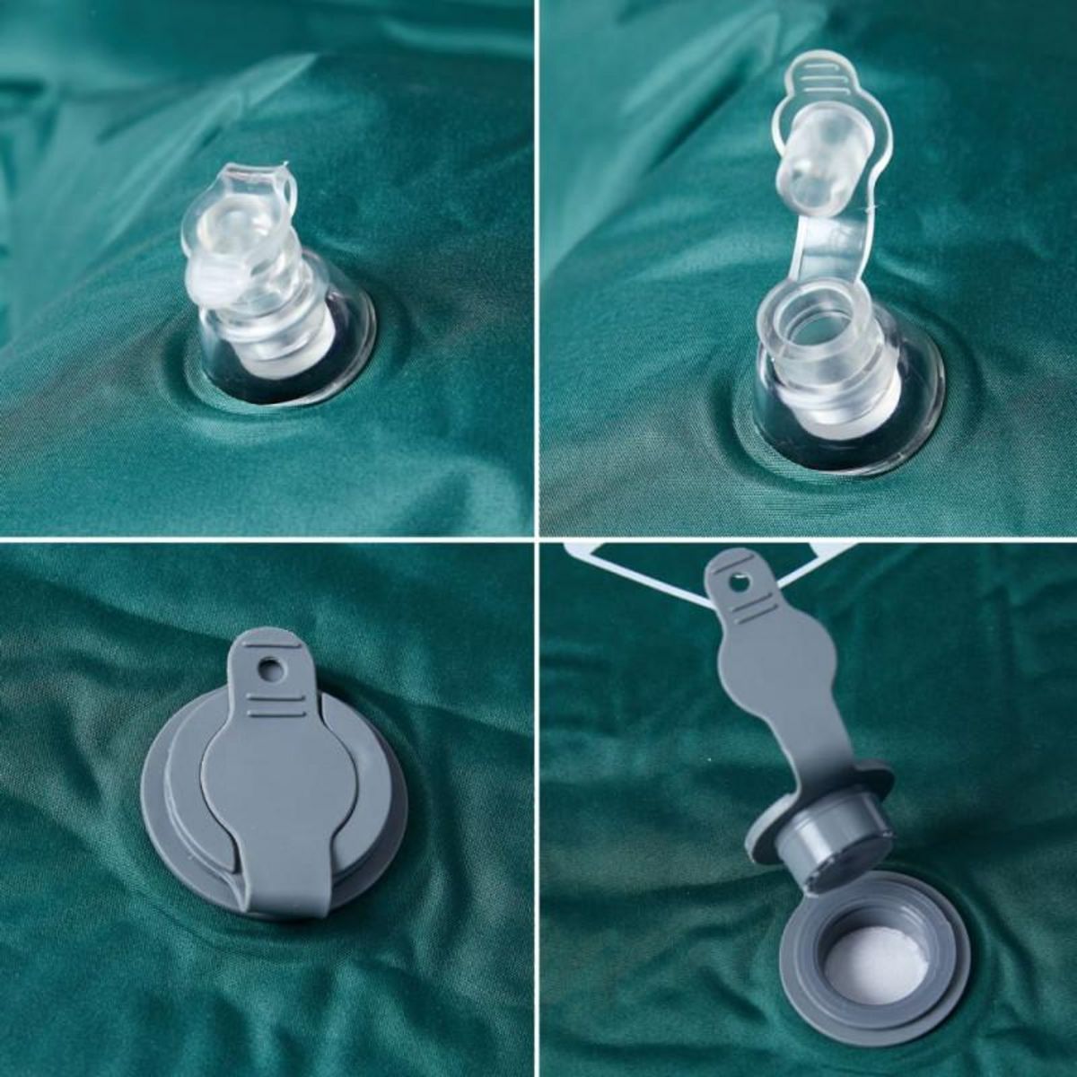 VIDAXL Matelas de camping autogonflant avec oreiller 1 personne vert