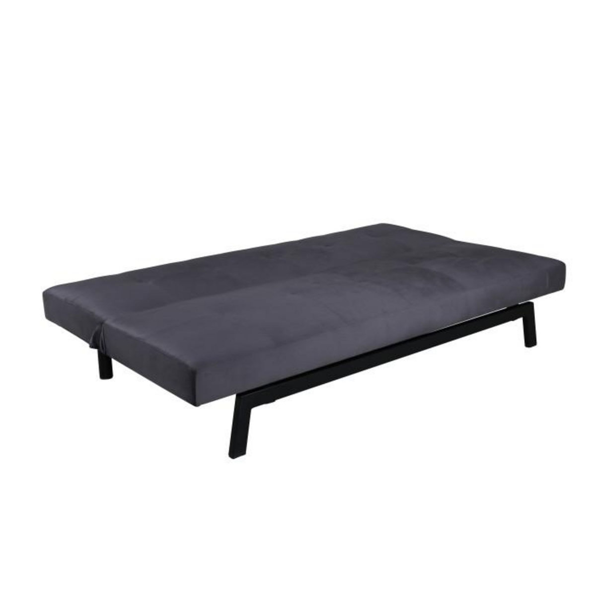 Paris Prix Canapé Convertible en Velours  Bodil  180cm Gris Foncé