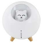 Paris Prix Diffuseur de Parfum Led  Chat  11cm Blanc