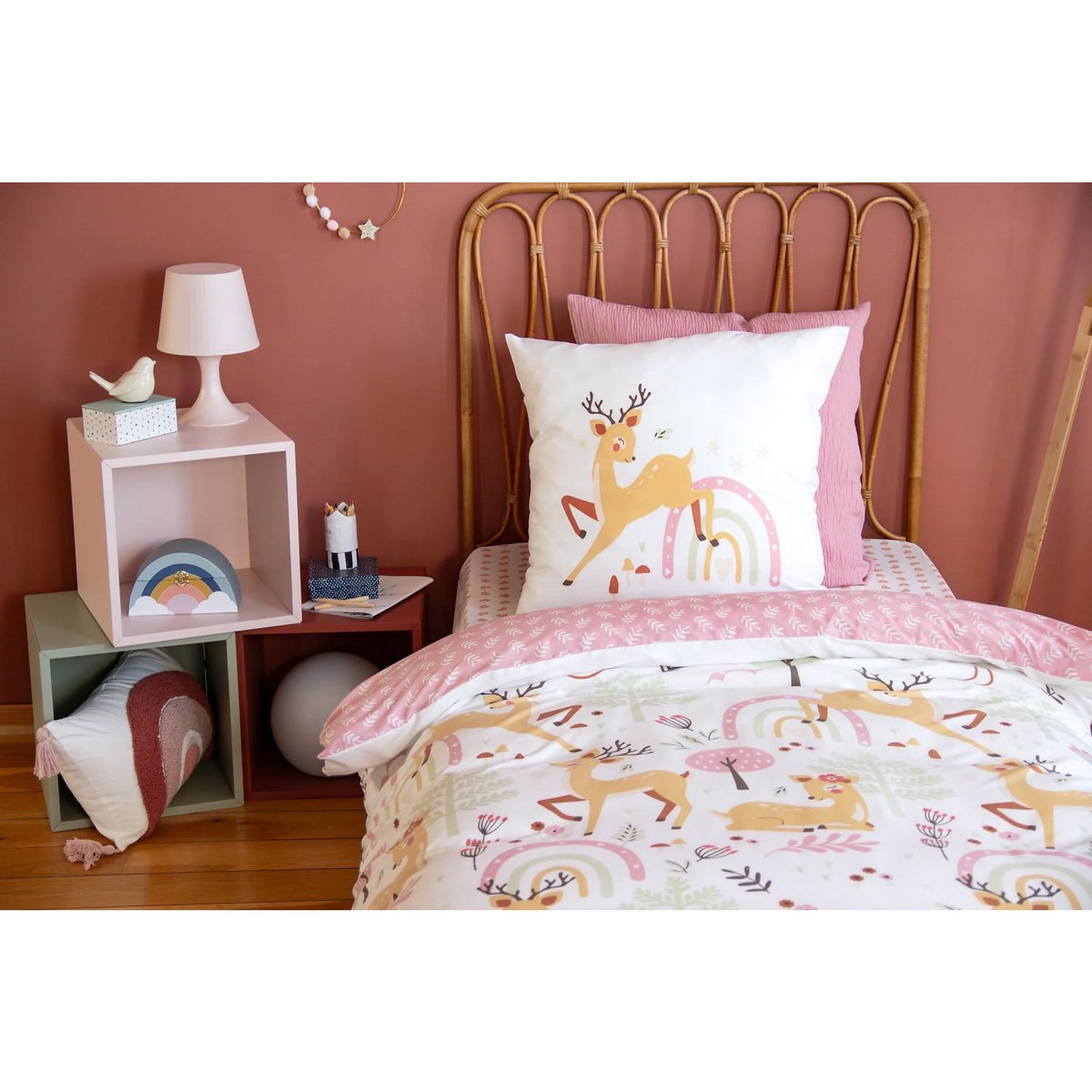 Home collection Parure housse de couette 2pcs 140x200 100% microfibre - bambina