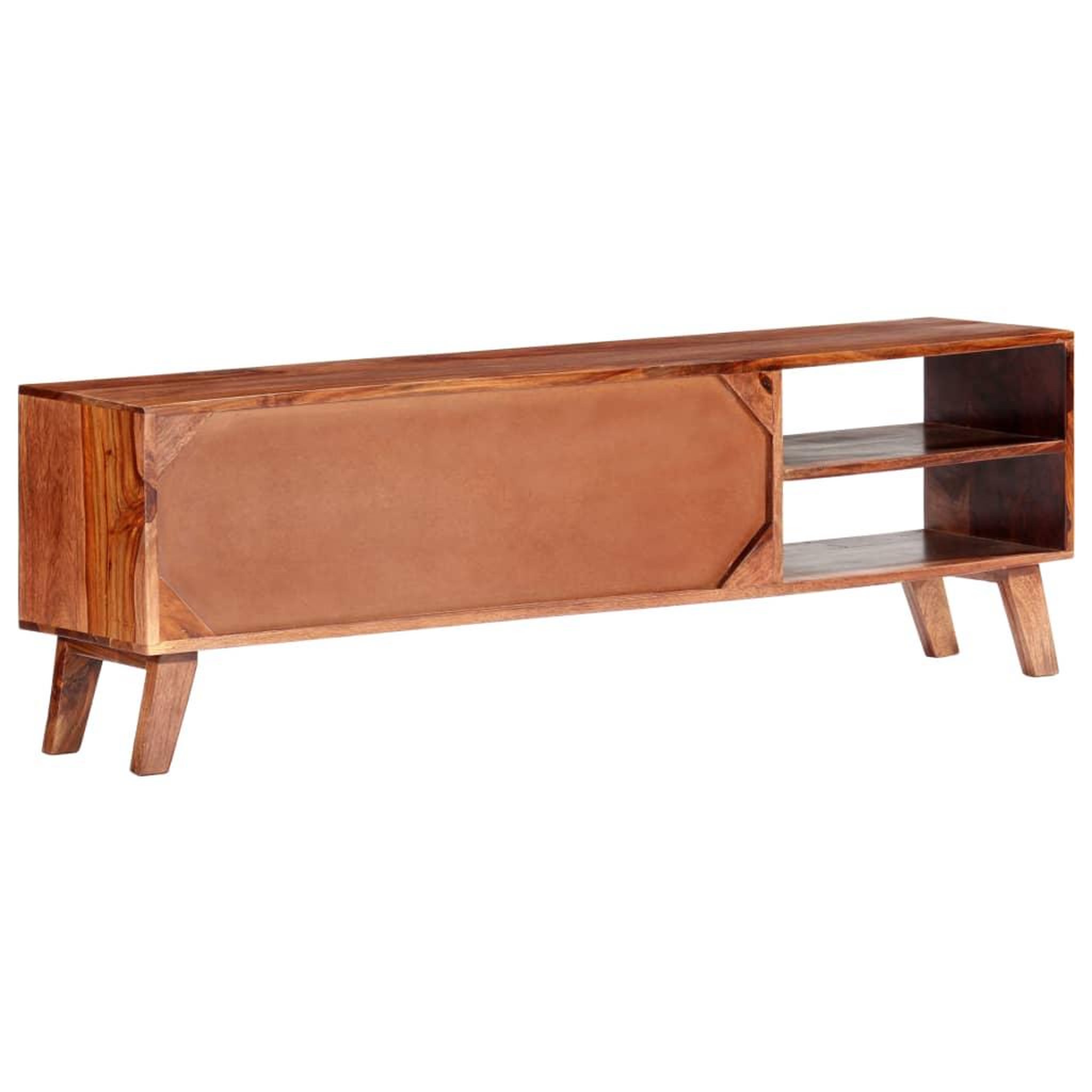Voir la diapositive 4 : VIDAXL Meuble tv gris 140x30x45 cm bois solide