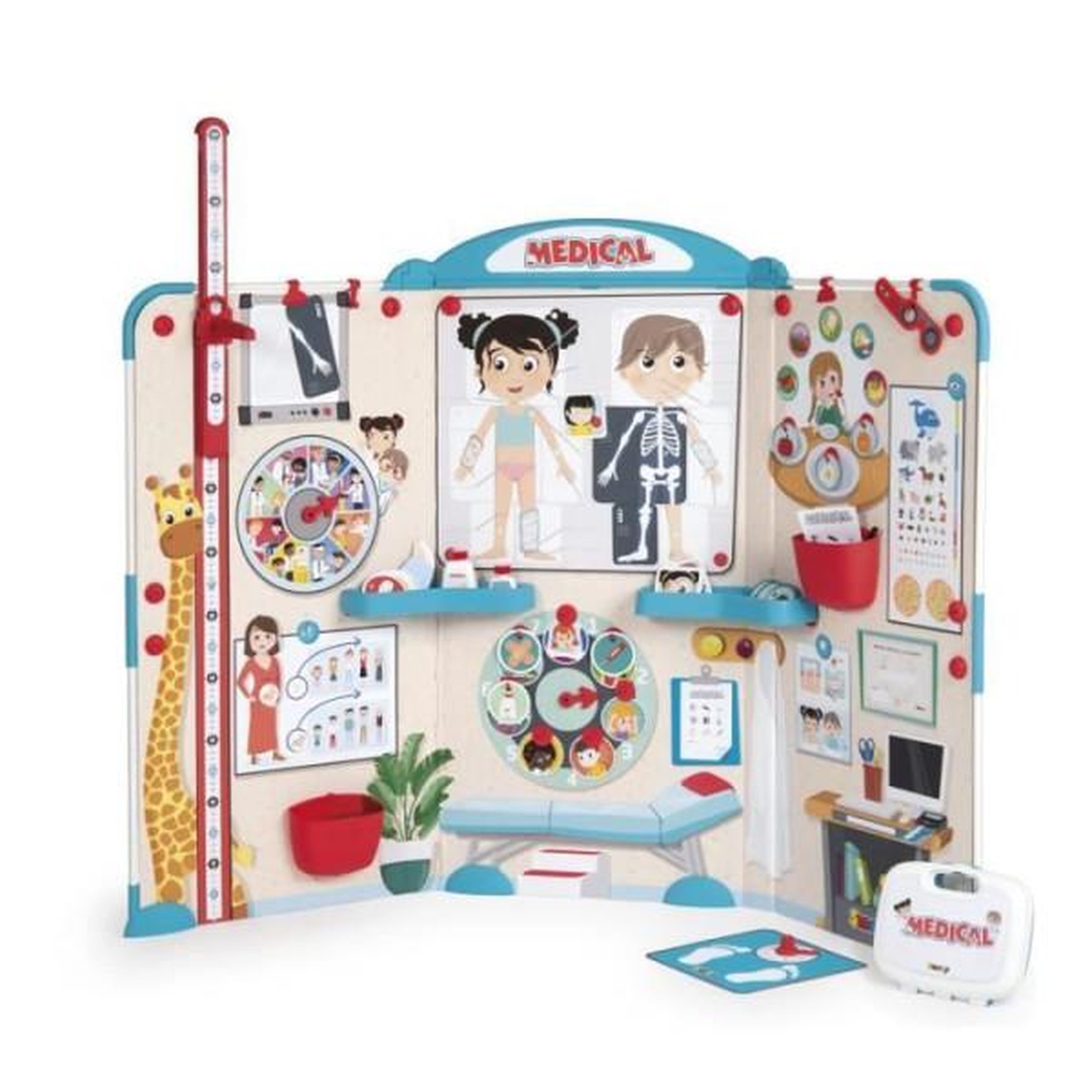 SMOBY Cabinet médical Smoby multicolore pliable avec accessoires