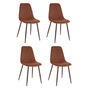 Voir la diapositive 1 : ATMOSPHERA Lot de 4 Chaises Velours  Roka  85cm Terracotta