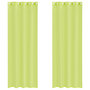 Voir la diapositive 2 : VIDAXL Rideaux en voile avec œillets 2 pcs vert pomme 140x260 cm
