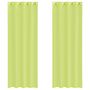 Voir la diapositive 2 : VIDAXL Rideaux en voile avec œillets 2 pcs vert pomme 140x260 cm
